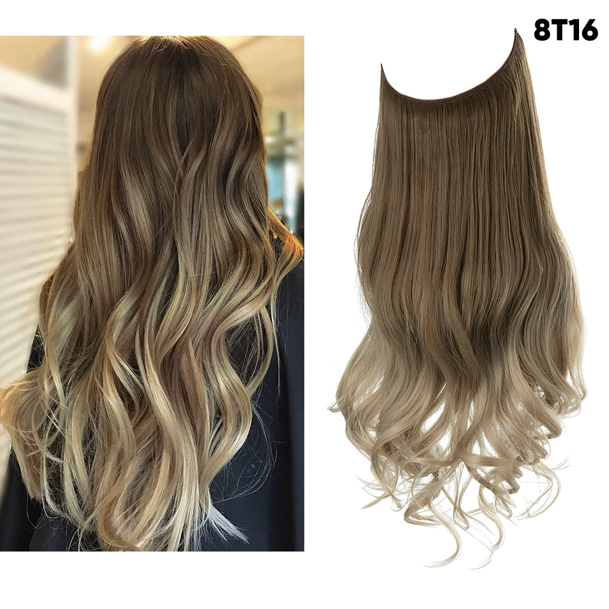 Brown to Ash Blonde Wavy