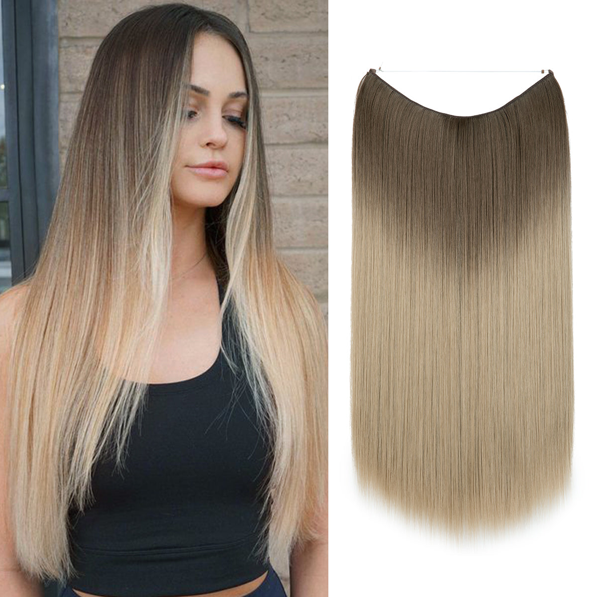 Brown to Ash Blonde / 16 Inch